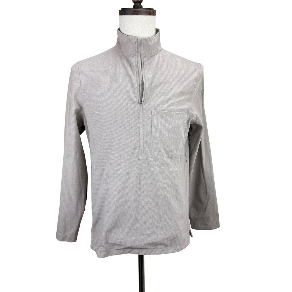 Lululemon WovenAir Half Zip Pullover Long Sleeve Size Medium Tan Gray Color